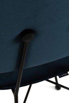 Moooi The Golden Chair in Black Steel Frame with Harald 3, 182 Blue Upholstery