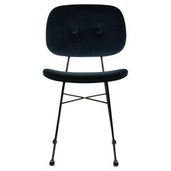 Moooi The Golden Chair in Black Steel Frame with Harald 3, 182 Blue Upholstery