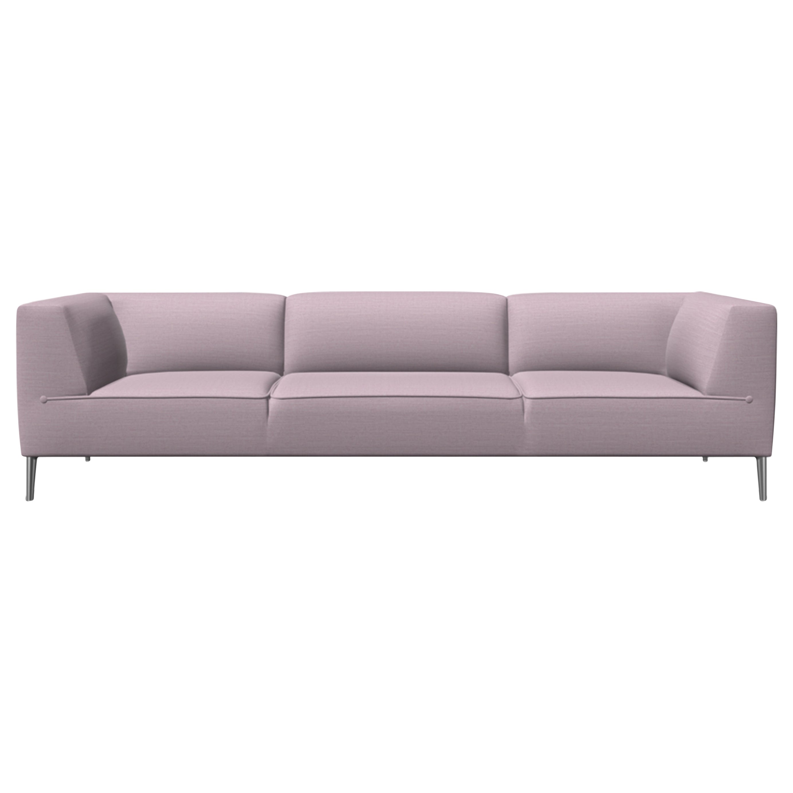 Sofá de tres plazas Moooi So Good en Fiord, tapicería 551 y patas de aluminio pulido en venta