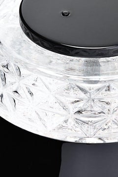 Moooi Valentine Table Lamp in Blown Glass with Chrome Metal Shade