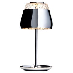 Moooi Valentine Table Lamp in Blown Glass with Chrome Metal Shade