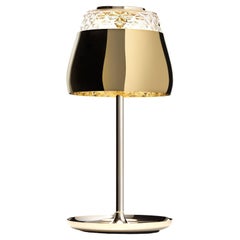 Moooi Valentine Table Lamp in Blown Glass with Gold Metal Shade