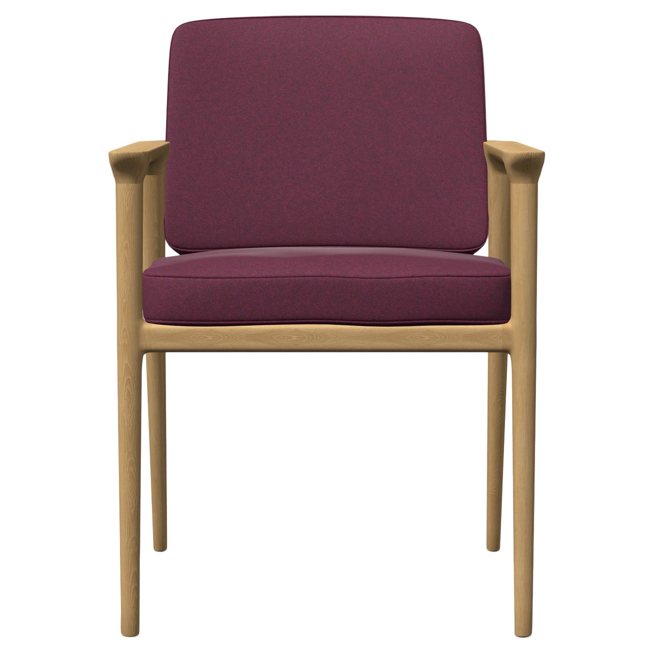 Chaise de salle à manger Moooi Zio en tissu Divina MD 673 avec cadre à huile naturel en chêne