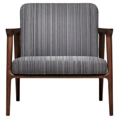 Moooi Zio Lounge Chair in Manga, Brown Upholstery with Oak Stained Grey Frame