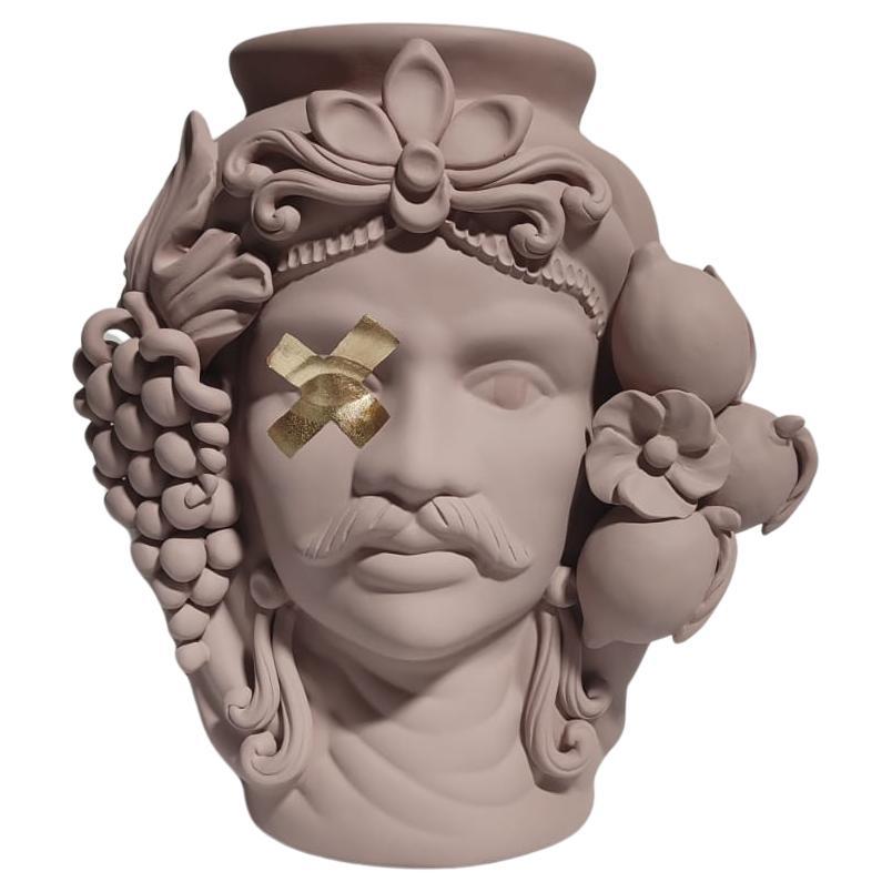 Moor Head Special Edition 2024, Vase, Handmade in Italy, Bespoke. Gold X