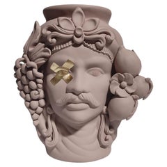 Édition spéciale de Moor Head 2024, vase, fabriqué à la main en Italie, sur mesure Or X