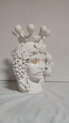 Moor Head Special Edition 2024, Vaso, Fatto a mano in Italia, Su misura. Stella d'oro