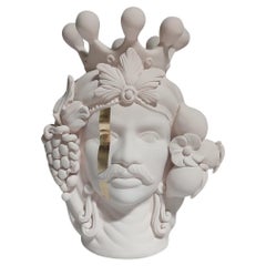 Moor Head Special Edition 2024, Vase, Handmade in Italy, Bespoke. Light Pink