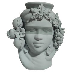 Moor Head Special Edition 2024, Vase, Handmade in Italy, Bespoke. Tone on Tone