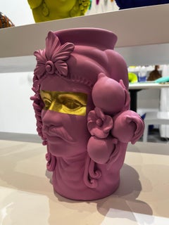 Moor Head Special Edition, vaso centrotavola, fatto a mano in Italia, 2023, su misura