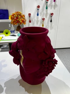 Cabeza de Moro Edición Especial, Jarrón Centro de Mesa, Hecho a Mano en Italia, 2023, A Medida