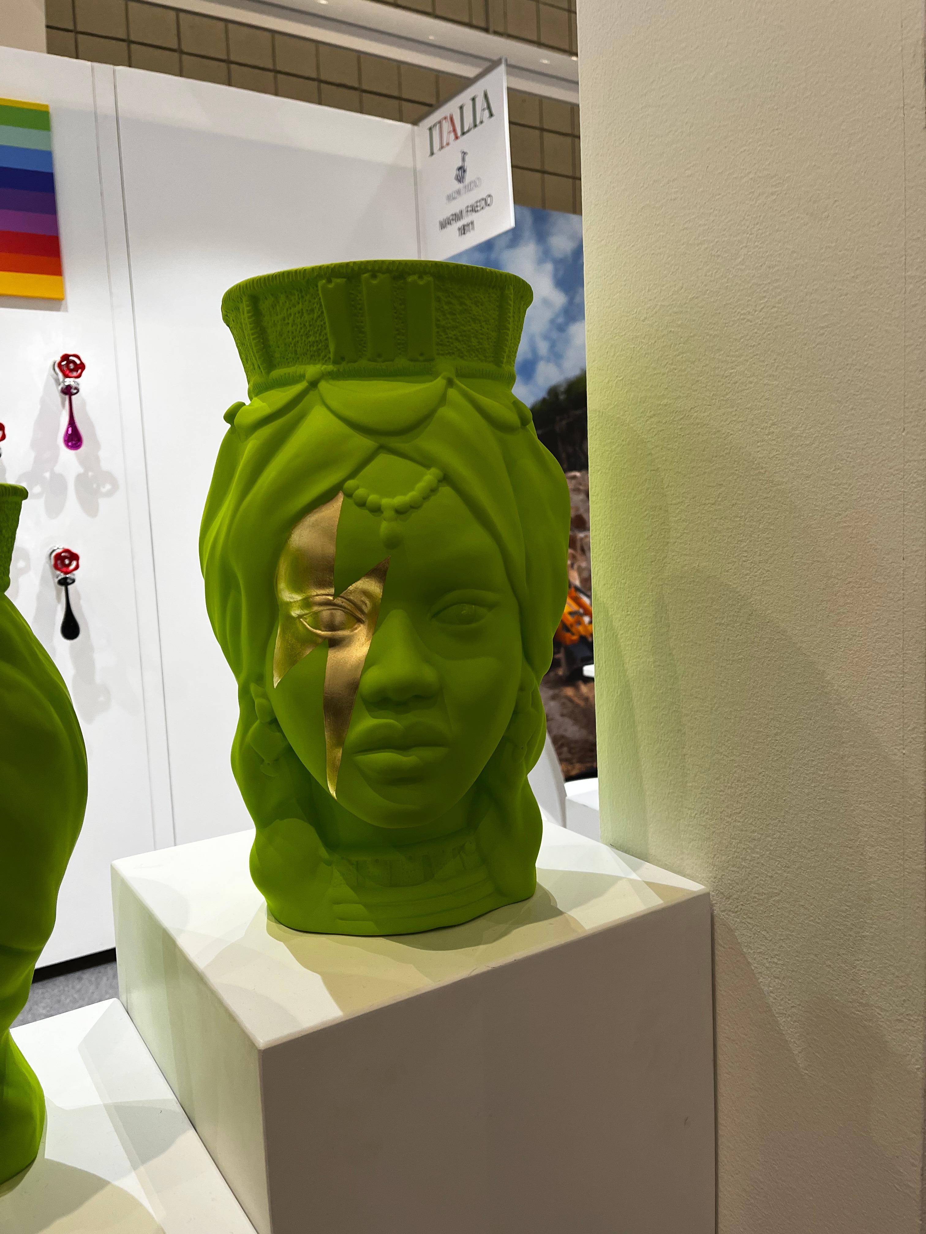 Italian Moor Head Special Edition, Vase Centerpiece, Handmade in Italy, 2023, Bespoke For Sale