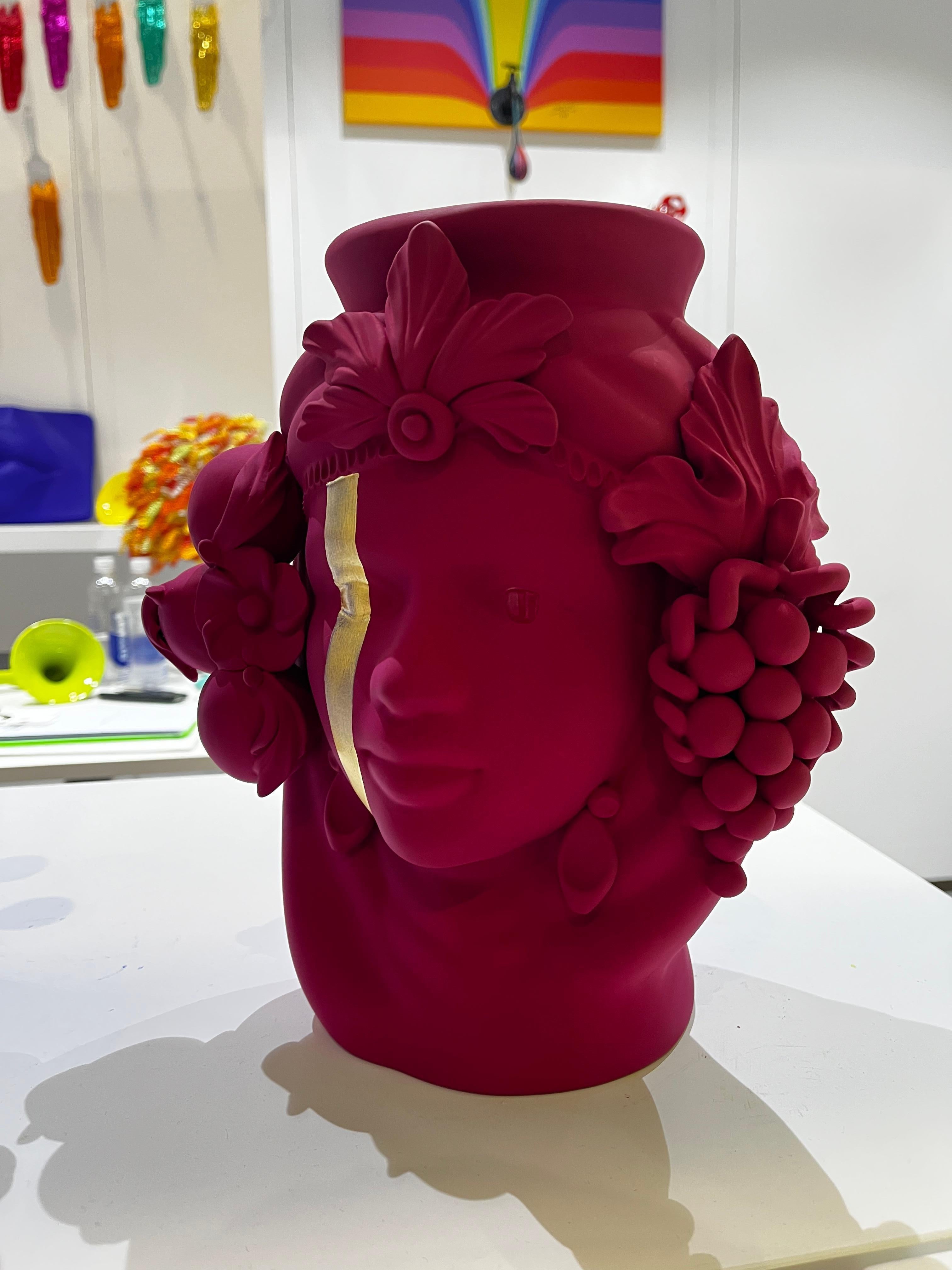 Moor Head Special Edition, Vase Centerpiece, Handmade in Italy, 2023, Bespoke In New Condition For Sale In San Miniato PI, IT