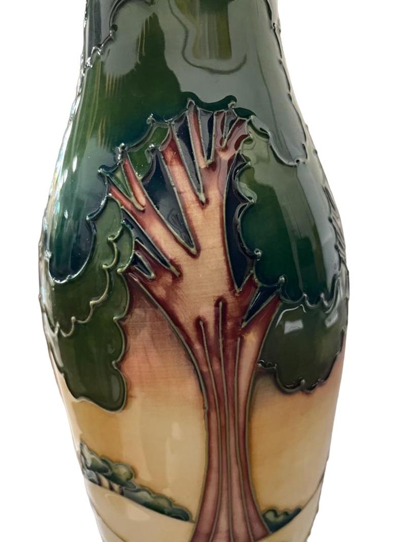 Glazed Moorcroft Art Pottery Evening Sky by Emma Bossons Vase. Dated 2003 For Sale