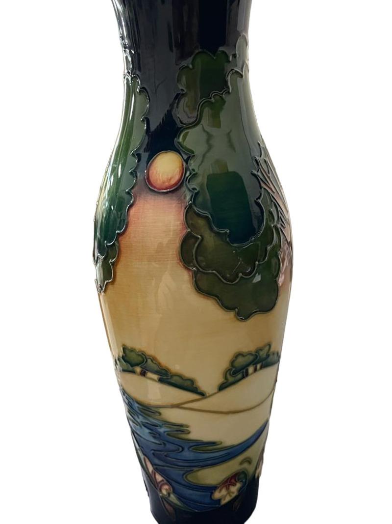 Contemporary Moorcroft Art Pottery Evening Sky by Emma Bossons Vase. Dated 2003 For Sale