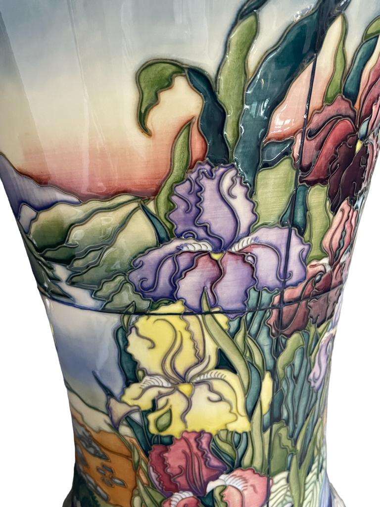 Contemporary MOORCROFT art pottery Rachel Bishop Design PARRAMORE LARGE Vase, 2002 . For Sale