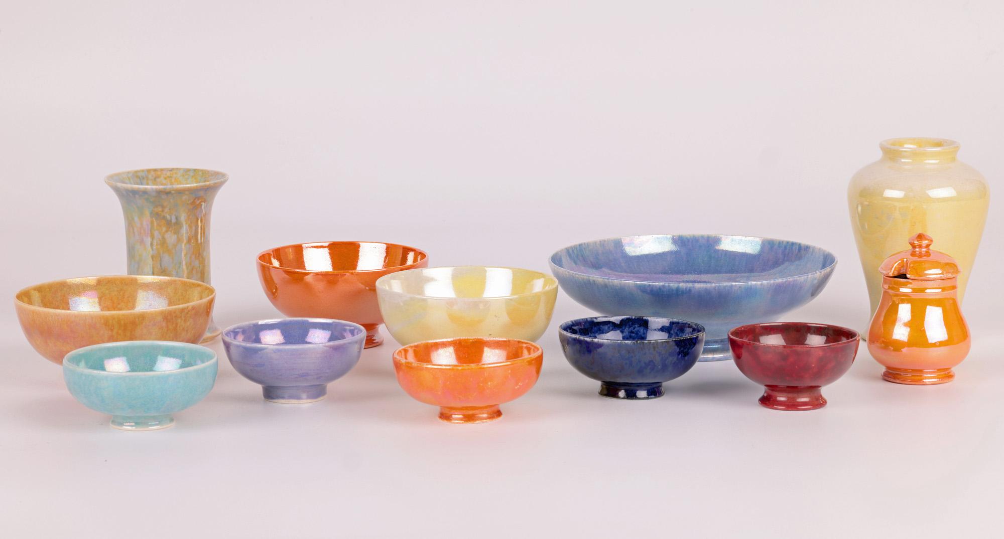 Moorcroft Arts & Crafts Miniature Red Mottled Glaze Pottery Bowl For Sale 7
