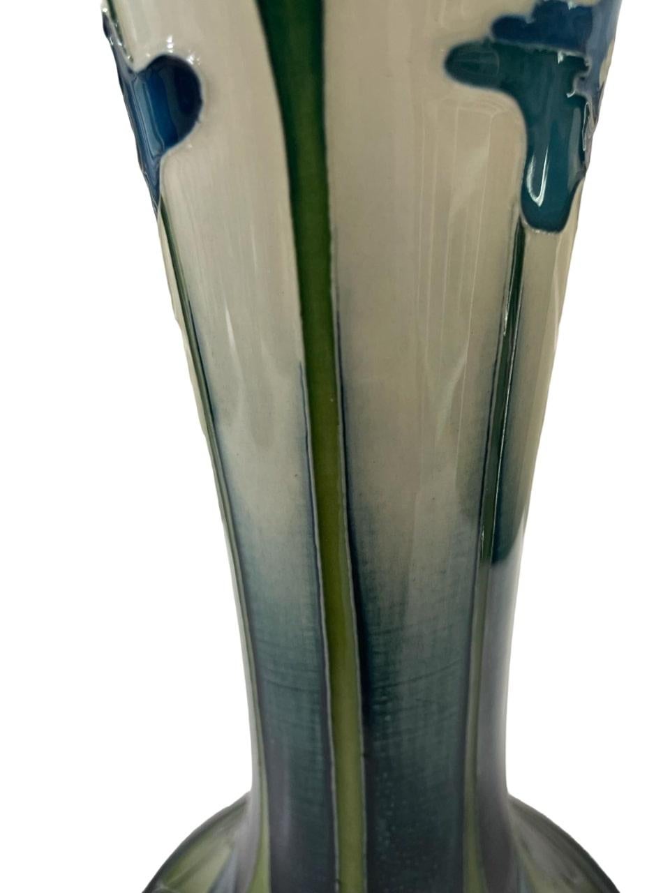 Glazed MOORCROFT Blue Heaven TRIAL vase,  by Nicola Slaney dated 4.11.09 BOXED For Sale