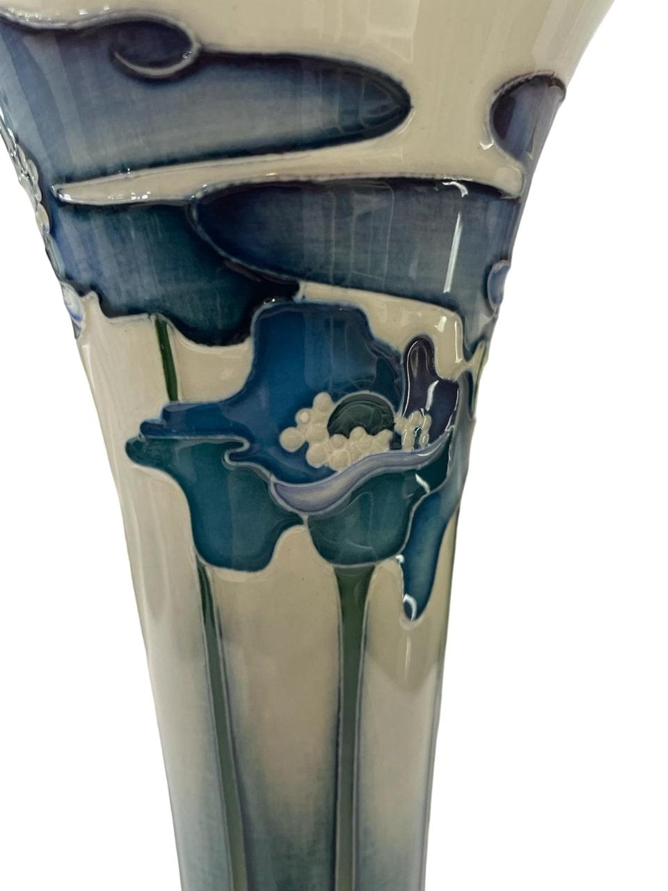 Contemporary MOORCROFT Blue Heaven TRIAL vase,  by Nicola Slaney dated 4.11.09 BOXED For Sale
