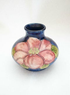 MOORCROFT - 'Clematis' - Vintage Hand Painted Ceramic Vase - U.K. - Circa 1950's