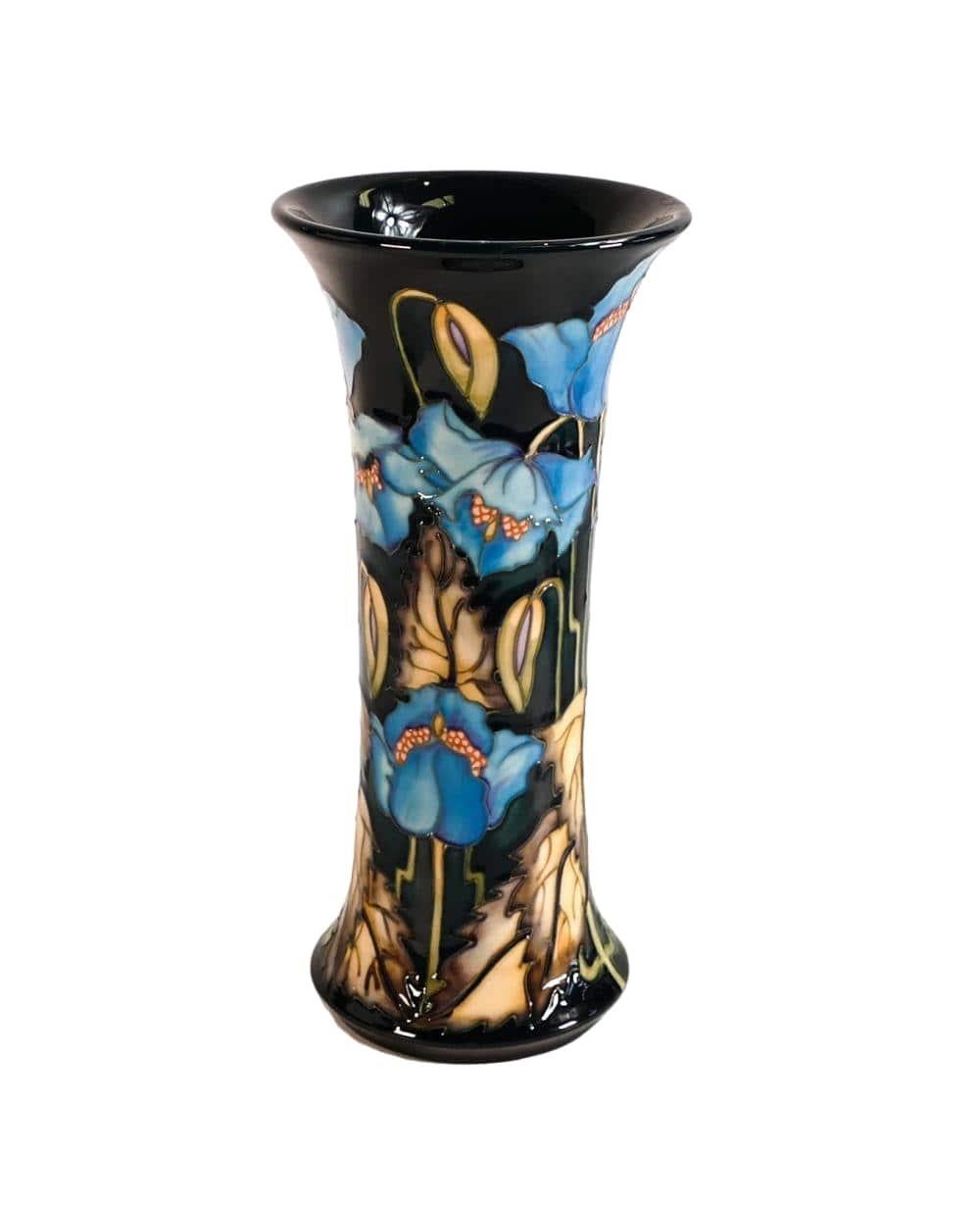 Art Nouveau MOORCROFT Collector Club design vase Blue RHAPSODY by Phillip Gibson. Dated 2001 For Sale