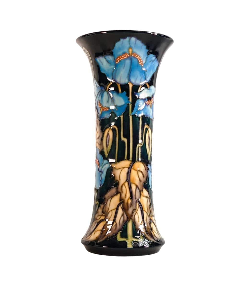 Glazed MOORCROFT Collector Club design vase Blue RHAPSODY by Phillip Gibson. Dated 2001 For Sale