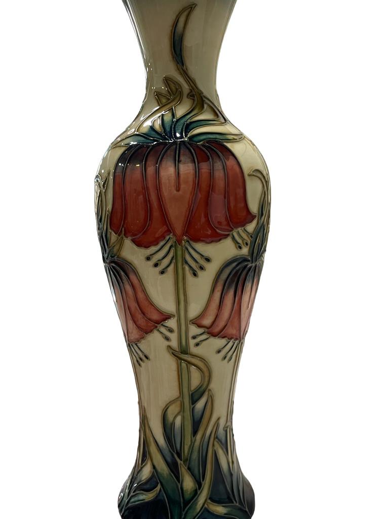 Glazed Moorcroft Crown Imperial Vase By Rachel Bishop, LIMITED EDITION no 18/600. For Sale