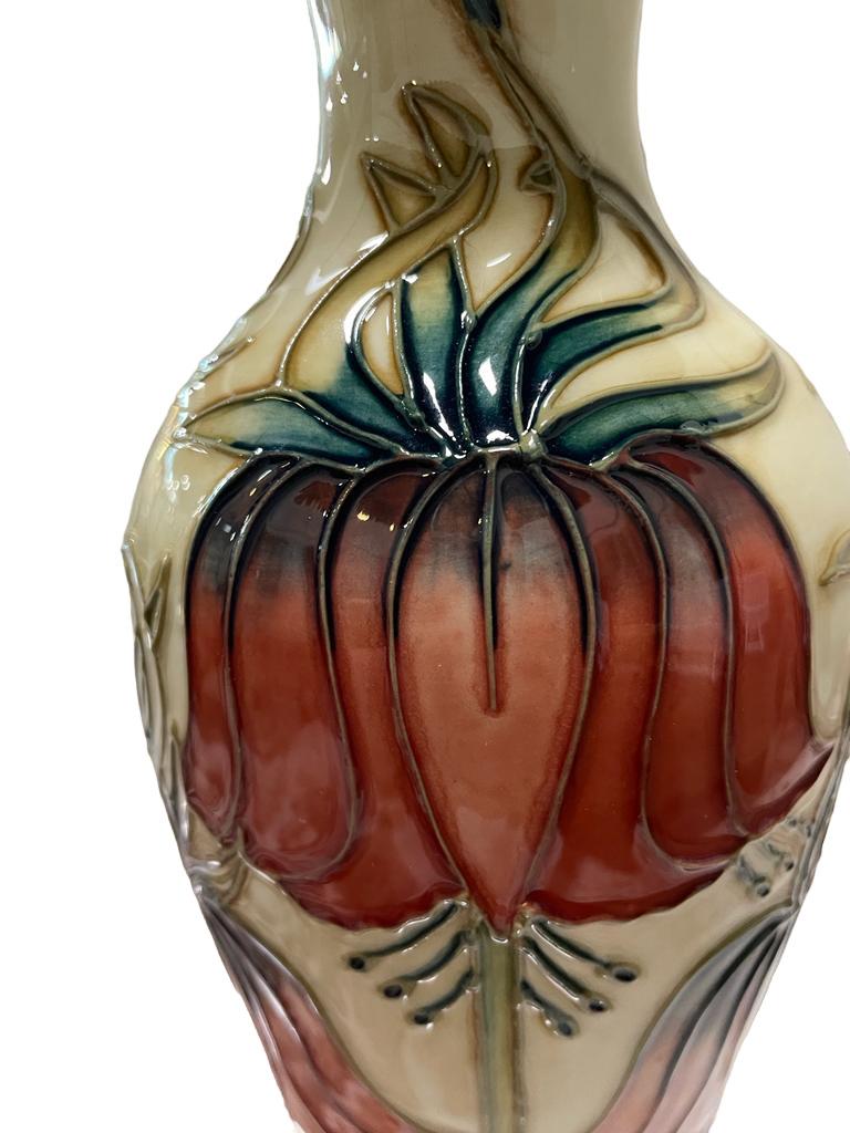 Porcelain Moorcroft Crown Imperial Vase By Rachel Bishop, LIMITED EDITION no 18/600. For Sale