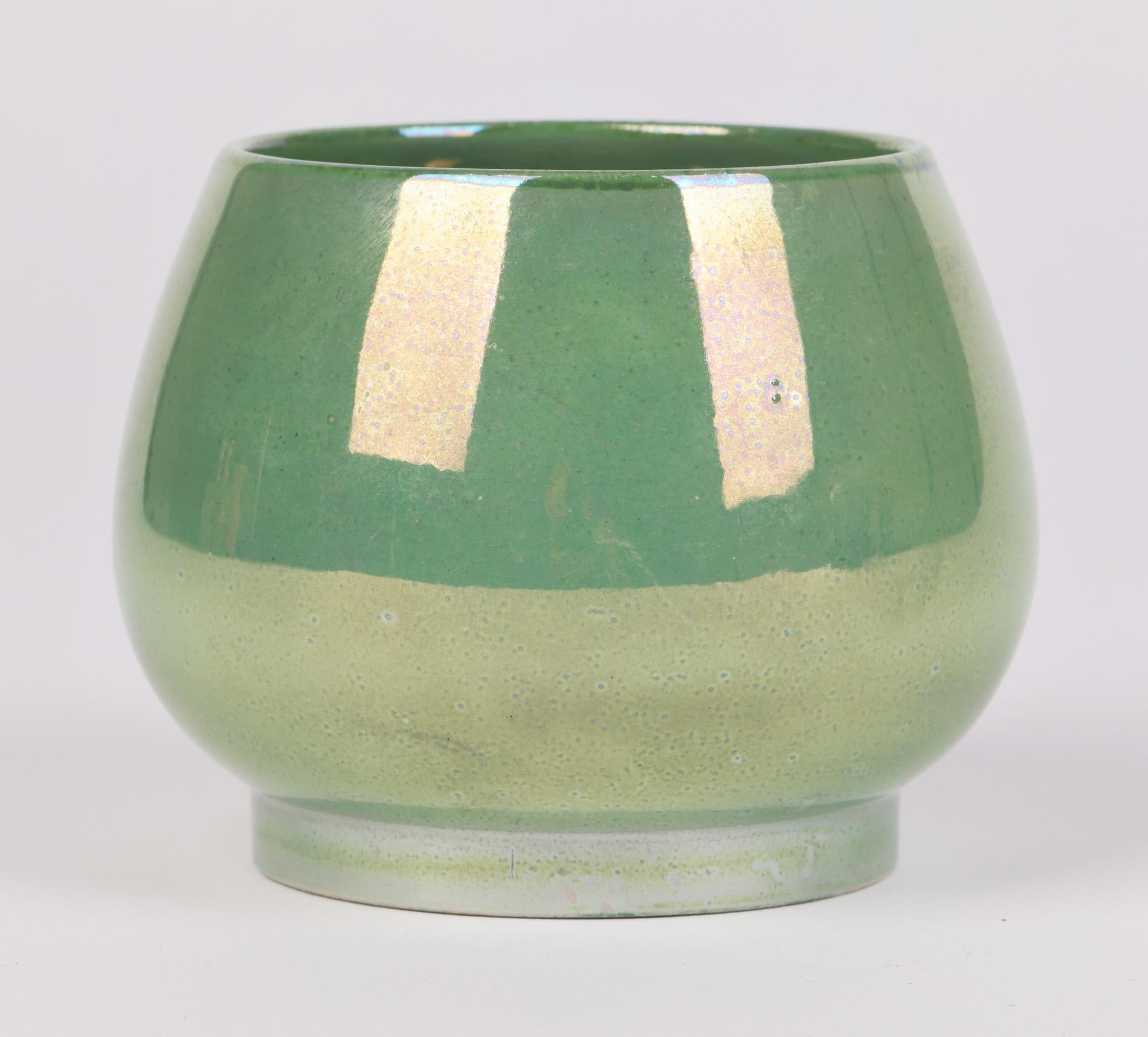 Moorcroft For Liberty & Co Green Lustre Glazed Art Pottery Vase 3