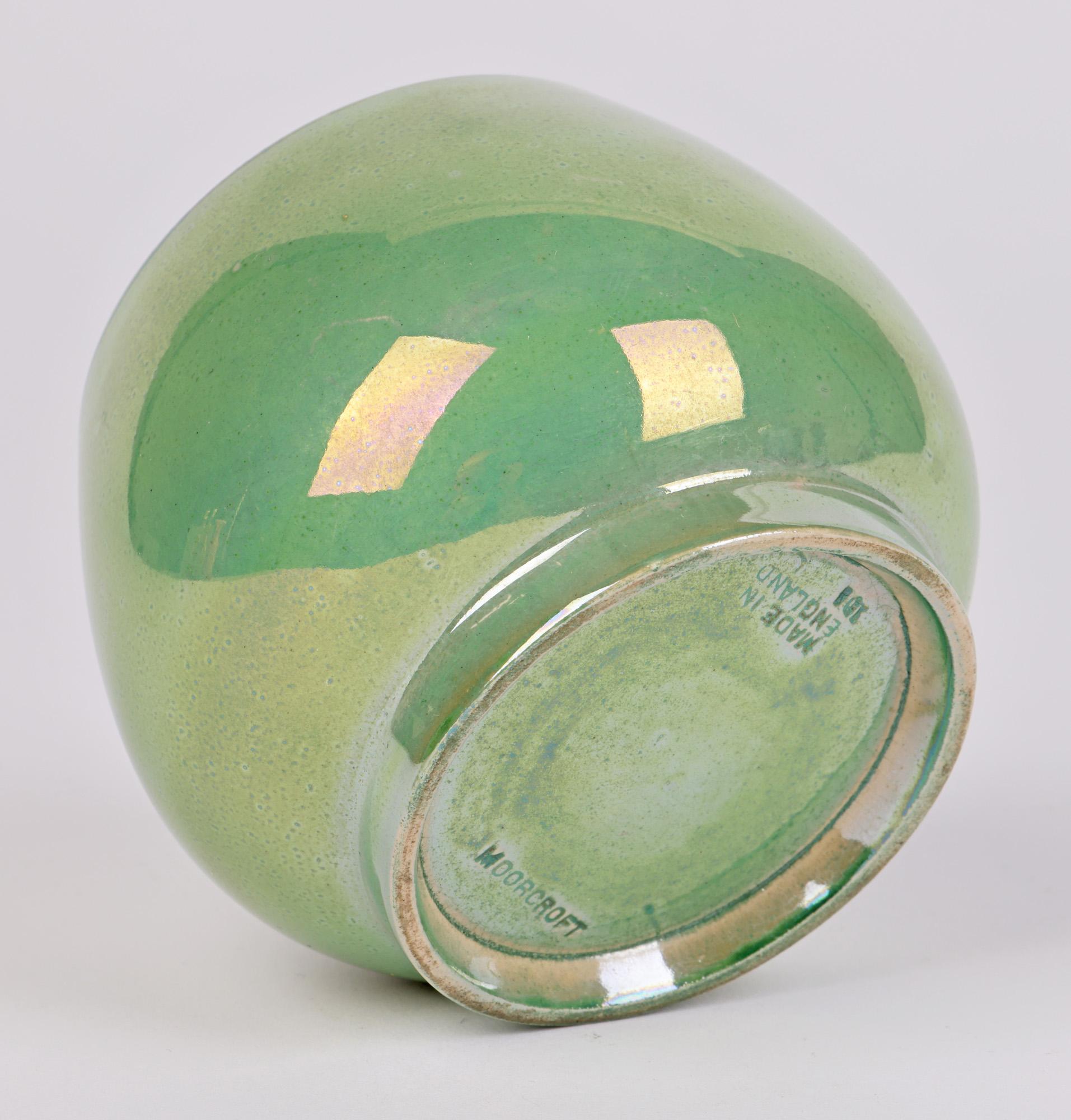Moorcroft For Liberty & Co Green Lustre Glazed Art Pottery Vase 4