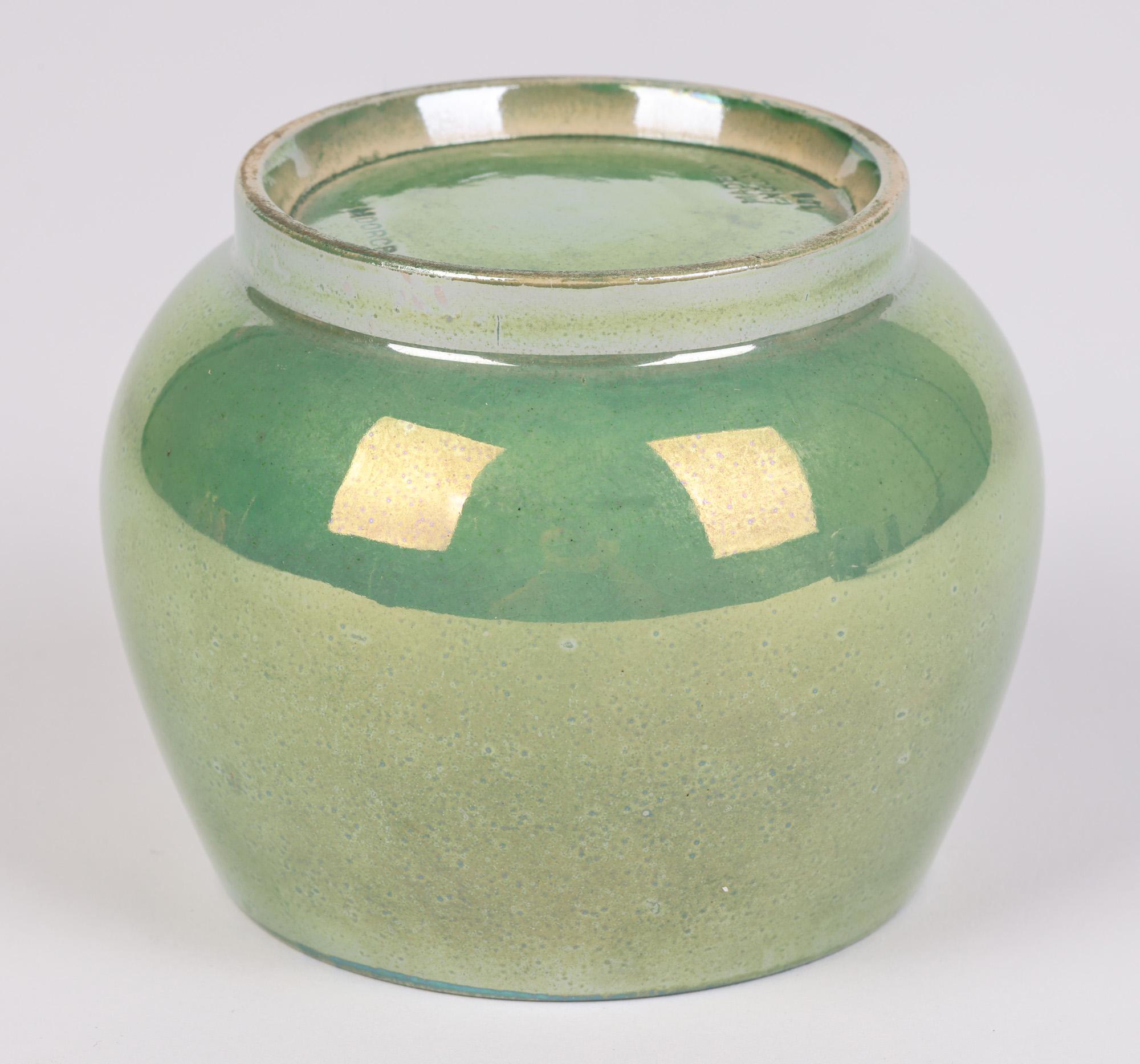 Moorcroft For Liberty & Co Green Lustre Glazed Art Pottery Vase 5