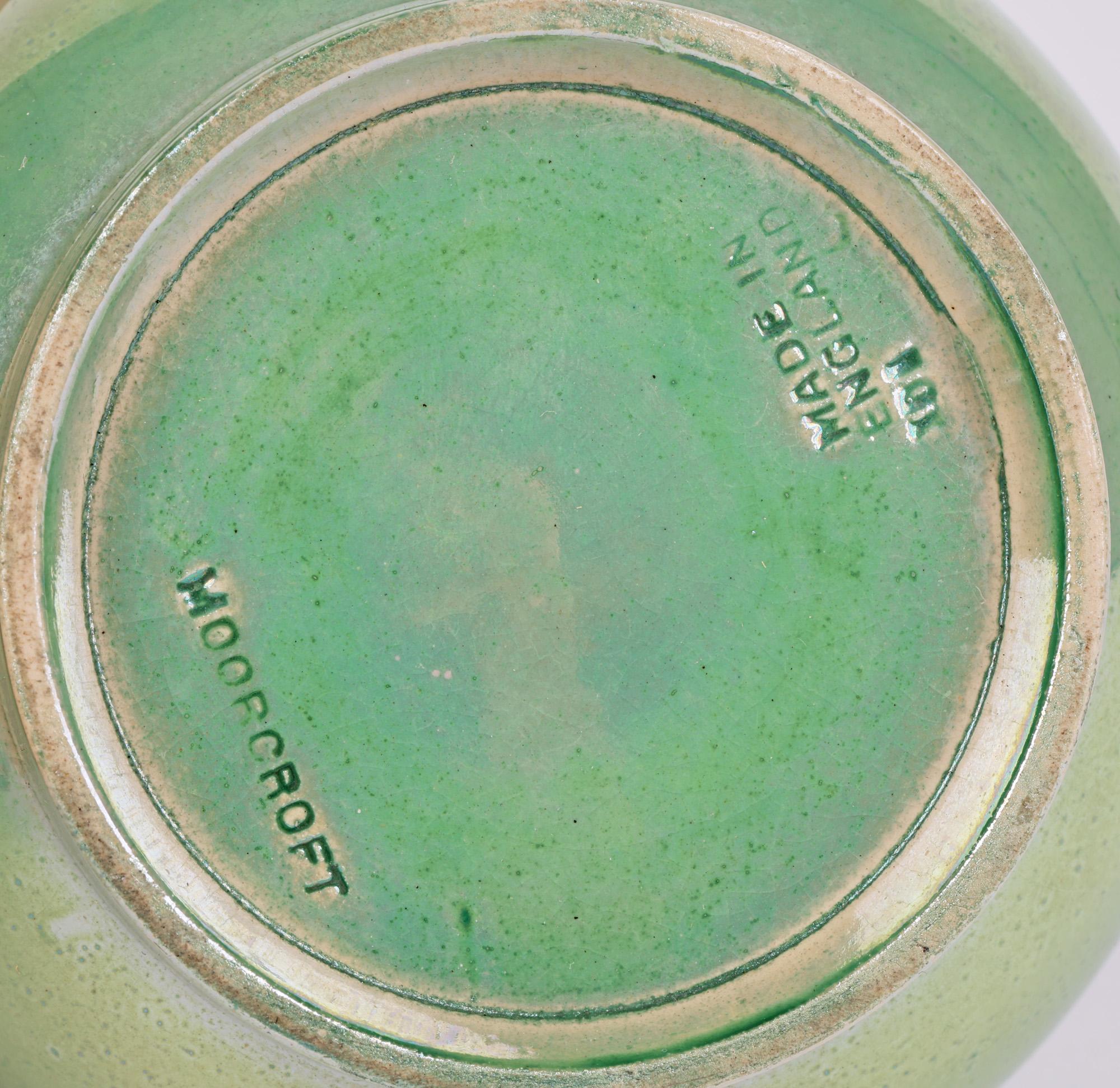 Moorcroft For Liberty & Co Green Lustre Glazed Art Pottery Vase 6