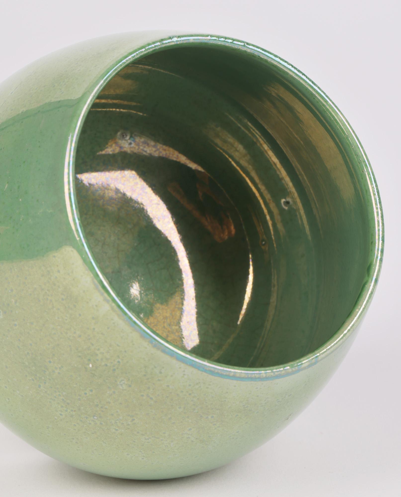Moorcroft For Liberty & Co Green Lustre Glazed Art Pottery Vase 1
