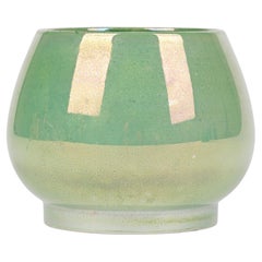 Jarrón de cerámica artística Moorcroft For Liberty & Co Green Lustre Esmaltado