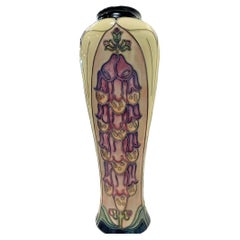 Moorcroft Foxglove Vase designed by Rachel Bishop 1993.