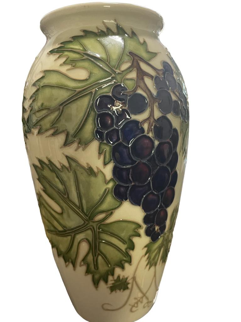 English Moorcroft  Grapevine Vase by Sally Tuffin for the Moorcroft Collector Club BOXED For Sale