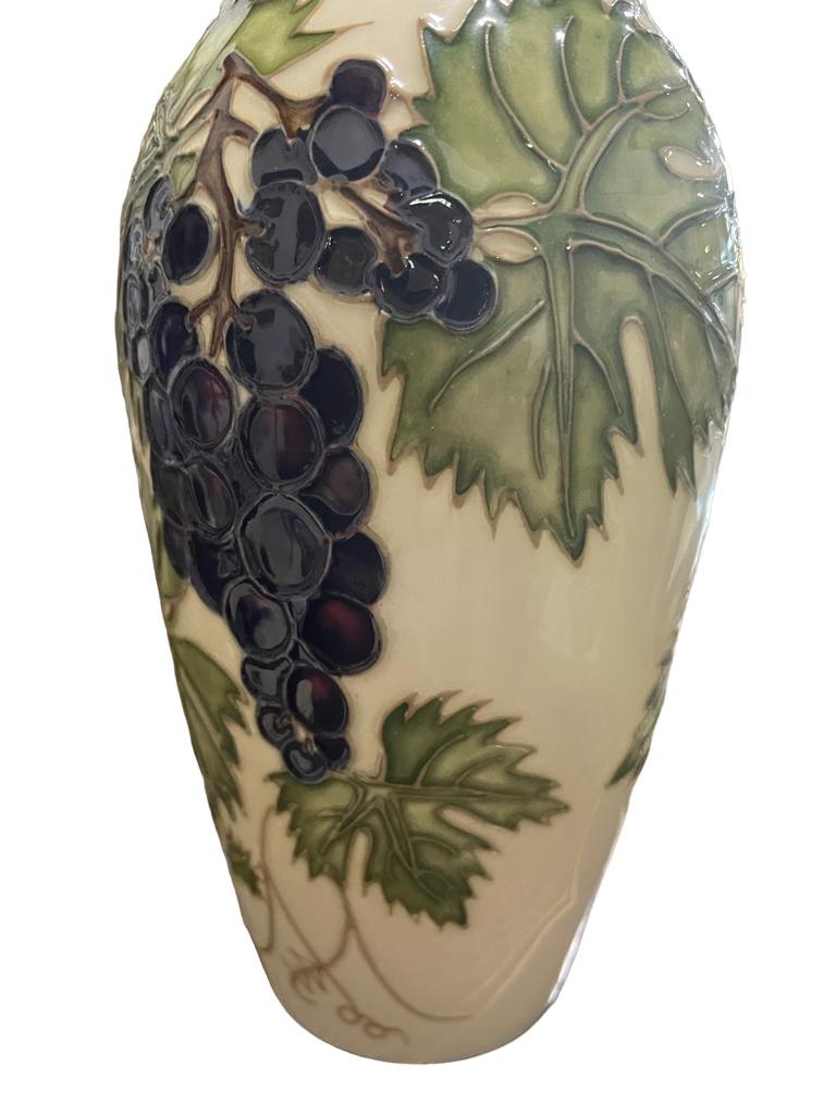 Glazed Moorcroft  Grapevine Vase by Sally Tuffin for the Moorcroft Collector Club BOXED For Sale