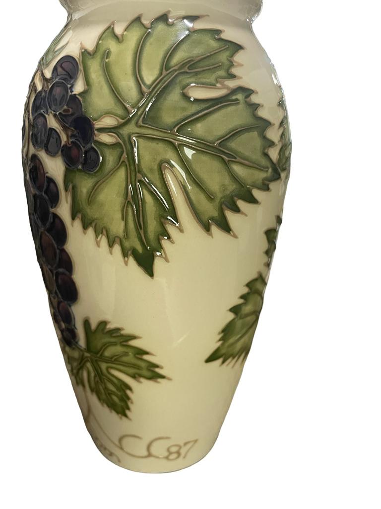 Ceramic Moorcroft  Grapevine Vase by Sally Tuffin for the Moorcroft Collector Club BOXED For Sale