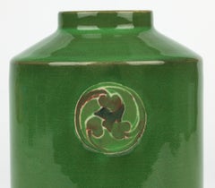 Flamminian-Vase mit grüner Glasur von Moorcroft, 1913