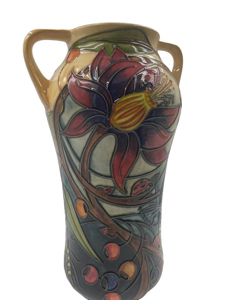 Arts and Crafts MOORCROFT HARTGRING pattern twin handled vase. Emma BOOSONS design.  For Sale