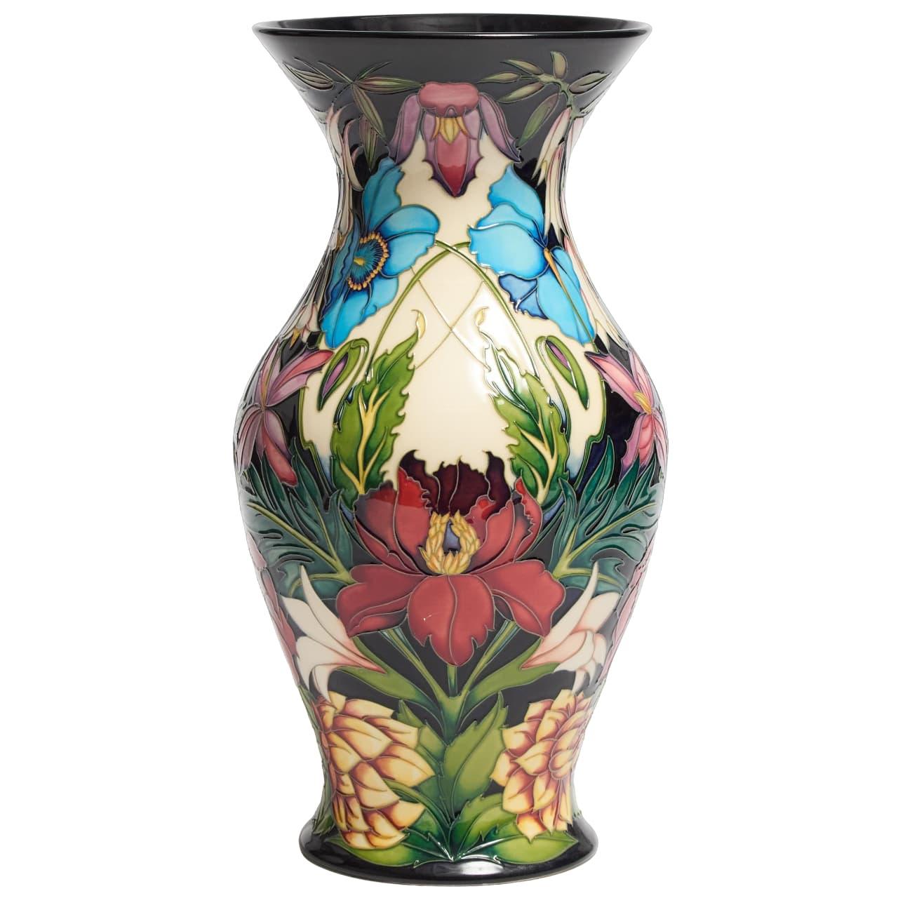 Arts and Crafts MOORCROFT 'Hidcote Manor' LARGE Vase, designed by Philip Gibson, 15/75, 2004 For Sale