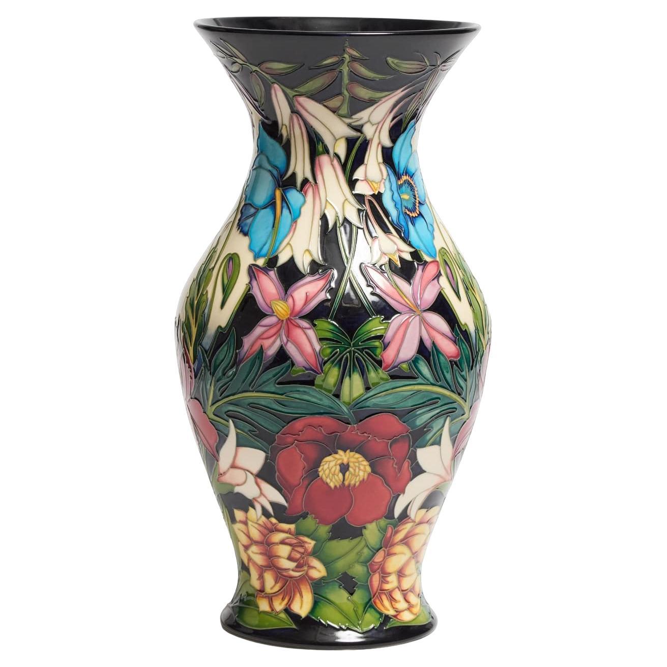 MOORCROFT „Hidcote Manor“ LARGE-Vase, entworfen von Philip Gibson, 15/75, 2004 im Angebot