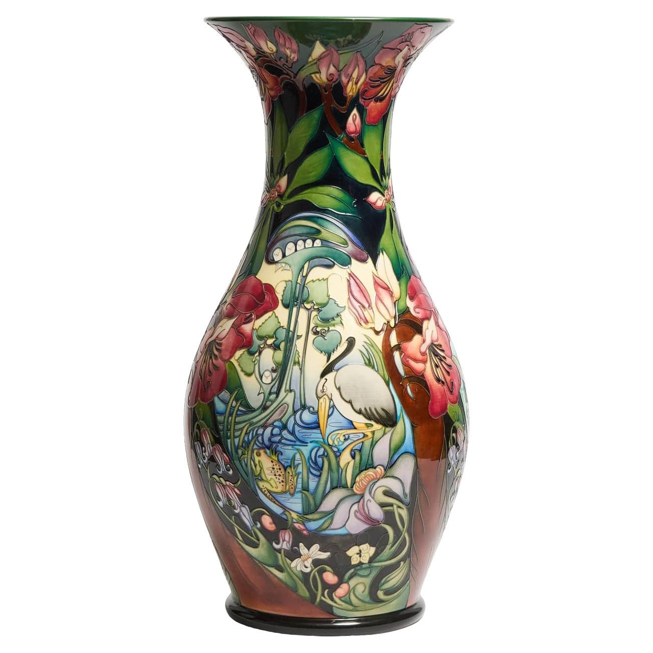 MOORCROFT "HIDDEN DREAMS" large vase designed by Emma Bossons 26/50 dated 2005