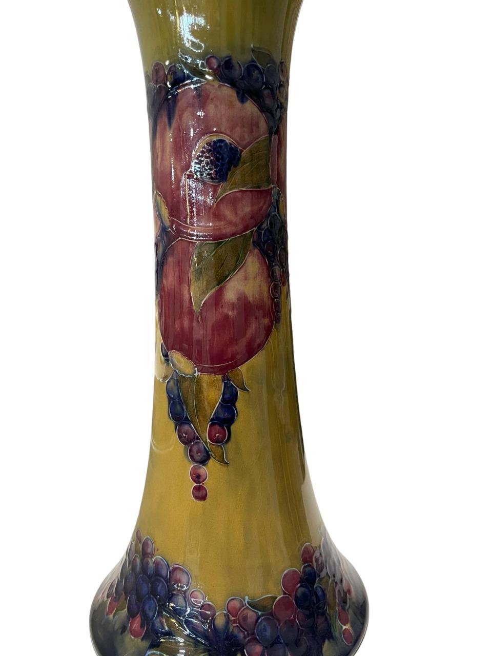 Pottery MOORCROFT LARGE POMEGRANATE pattern Vase circa 1916 For Sale