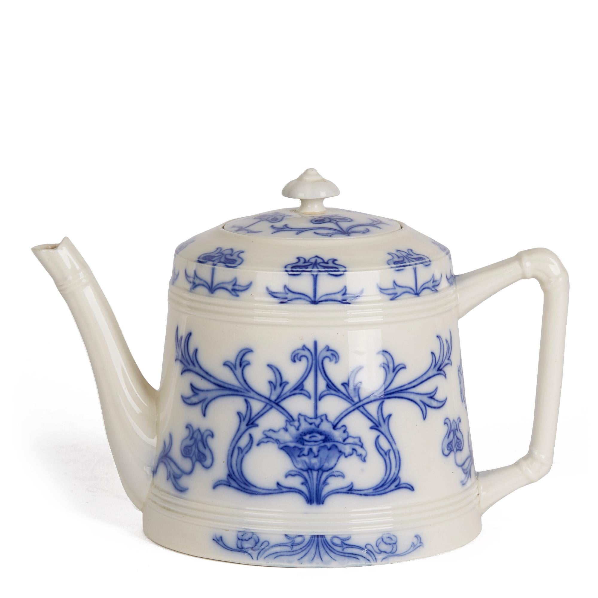 Late 19th Century Moorcroft Macintyre Art Nouveau Aurelian Teapot, 1898