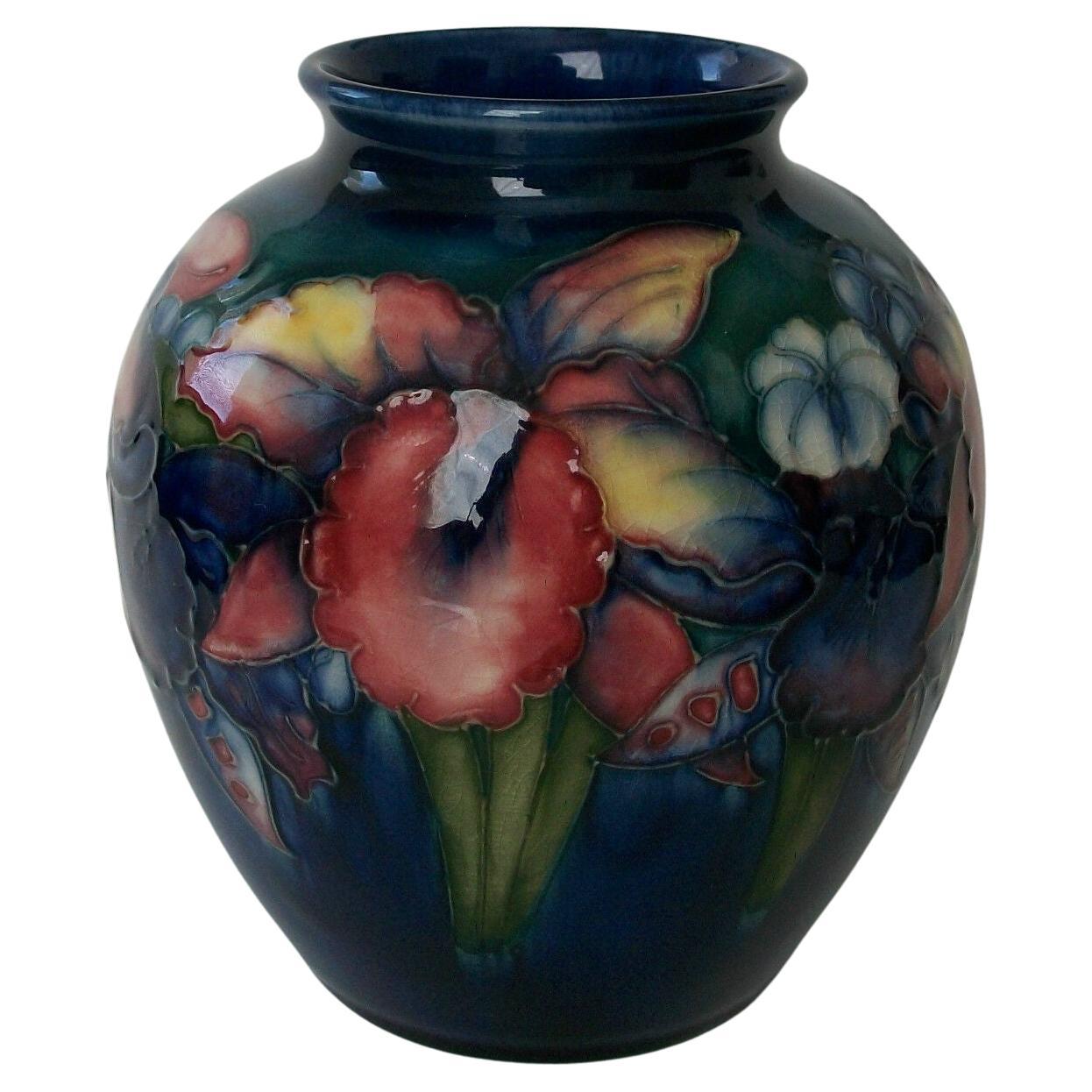 Moorcroft 'Orchids' Pottery Vase, circa 1940 For Sale at 1stDibs