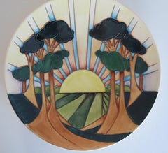 Moorcroft Pottery Trial Plate in Daybreak Pattern by Nicola Slaney, 2017