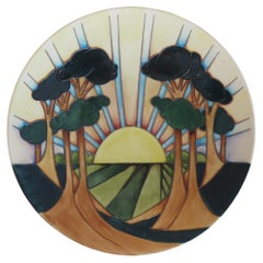 Moorcroft Pottery Trial Plate in Daybreak Pattern by Nicola Slaney, 2017