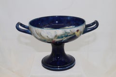 Moorcroft two handled comport decorated with pansy