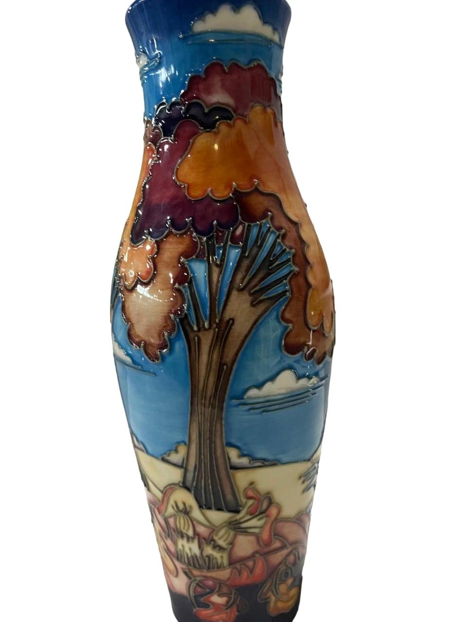 MOORCROFT Wanderers Sky vase, designed by Emma Bossons, shape 120/9. For Sale 4